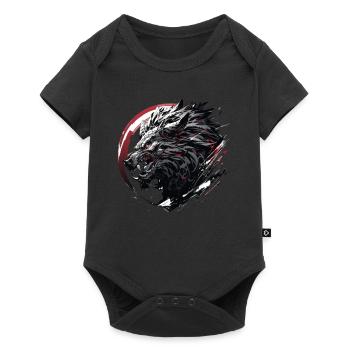 Mecha Animal : tigre, loup, renard, dinosaure, - Body à manches courtes Premium Bébé - noir - Devant