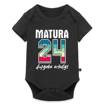 Tâche accomplie pour Matura 2024 ! Diplômes de l’enseignement secondaire - Body à manches courtes Premium Bébé - noir - Devant