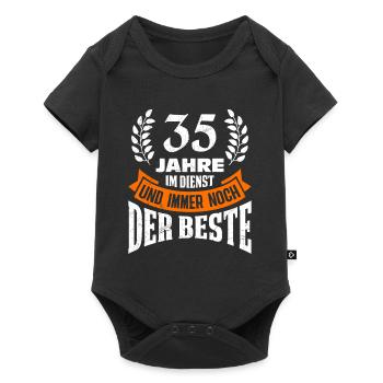 35 Years of Service Still the BEST - Baby Premium short-sleeve bodysuit - black - Front