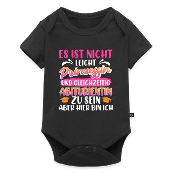 Abitur Not Easy PRINCESS and HIGH SCHOOL Graduate - Baby Premium short-sleeve bodysuit - black - Front