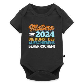 Matura 2024 : Maîtriser l’art de la procrastination - Body à manches courtes Premium Bébé - noir - Devant
