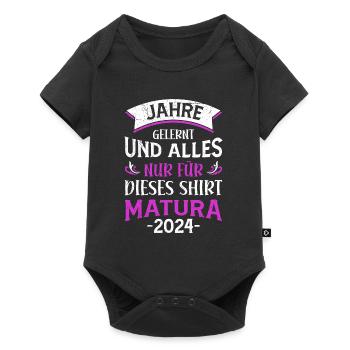 Matura 2024 ans J’ai tout appris pour ce t-shirt - Body à manches courtes Premium Bébé - noir - Devant