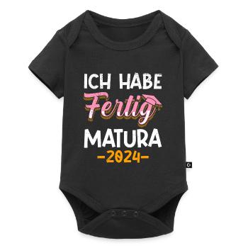 Matura 2024 J’ai fini fille drôle - Body à manches courtes Premium Bébé - noir - Devant