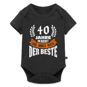 40 Years of Service Still the Best Anniversary - Baby Premium short-sleeve bodysuit - black - Front