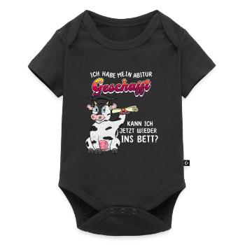 Abitur Geschafft Kann ich wieder ins Bett Lustige - Baby Premium Kurzarmbody - Schwarz - Vorne