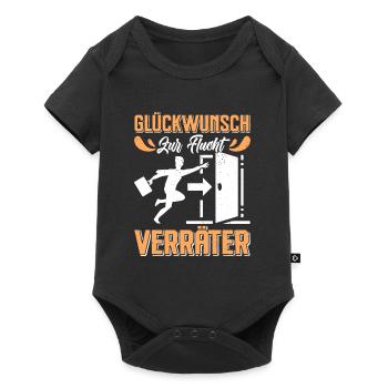 Glückwunsch zur Flucht VERRÄTER Abschied - Baby Premium Kurzarmbody - Schwarz - Vorne