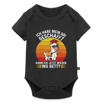 Abiturient Habe Mein Abi Geschafft Abschluss - Baby Premium Kurzarmbody - Schwarz - Vorne