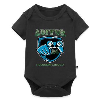 Abitur PROBLEM SOLVED Gamer Abiturienten Abi - Baby Premium Kurzarmbody - Schwarz - Vorne