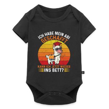 Abiturient Habe Mein Abi Geschafft Abschluss - Baby Premium Kurzarmbody - Schwarz - Vorne
