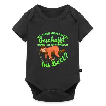 Abitur Geschafft Kann ich wieder ins Bett Lustige - Baby Premium Kurzarmbody - Schwarz - Vorne