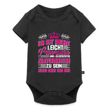Abi Nicht Leicht Prinzessin und Abiturientin - Baby Premium Kurzarmbody - Schwarz - Vorne