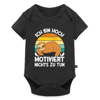 Fauler Kollege Bin Hoch Motiviert Nichts zu Tun - Baby Premium Kurzarmbody - Schwarz - Vorne