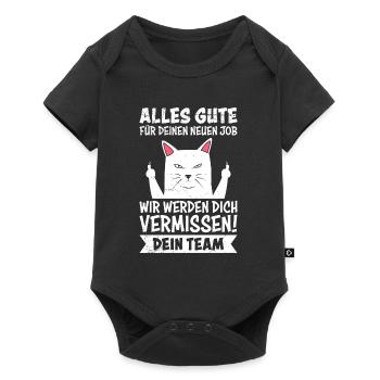 Alles Gute Werden Dich Vermissen! Dein Team - Baby Premium Kurzarmbody - Schwarz - Vorne