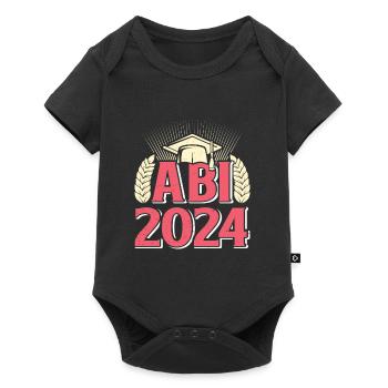 Abi 2024 Abitur Mädchen Abiturientin Frauen - Baby Premium Kurzarmbody - Schwarz - Vorne