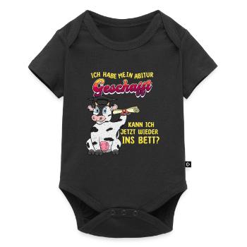 Abitur Geschafft Kann ich wieder ins Bett Lustige - Baby Premium Kurzarmbody - Schwarz - Vorne