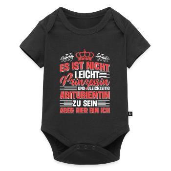 Abi Nicht Leicht Prinzessin und Abiturientin - Baby Premium Kurzarmbody - Schwarz - Vorne
