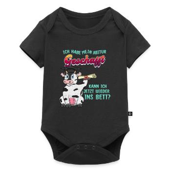 Abitur Geschafft Kann ich wieder ins Bett Lustige - Baby Premium Kurzarmbody - Schwarz - Vorne
