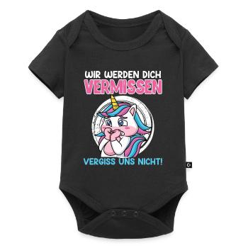 Arbeitskollegen Wir Werden Dich Vermissen - Baby Premium Kurzarmbody - Schwarz - Vorne