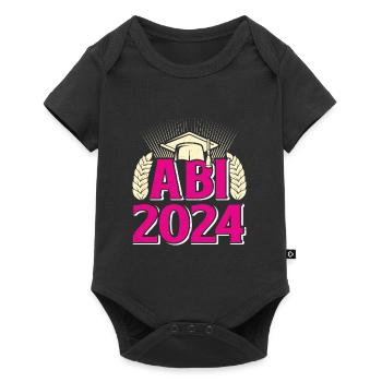 Abi 2024 Abitur Mädchen Abiturientin Frauen - Baby Premium Kurzarmbody - Schwarz - Vorne