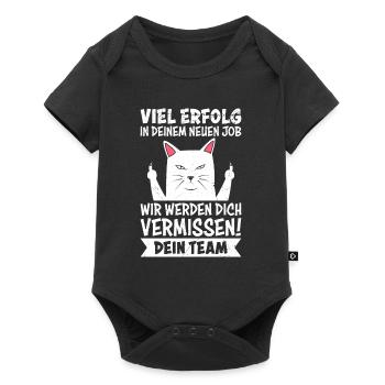Jobwechsel Werden Dich Vermissen! Dein Team - Baby Premium Kurzarmbody - Schwarz - Vorne