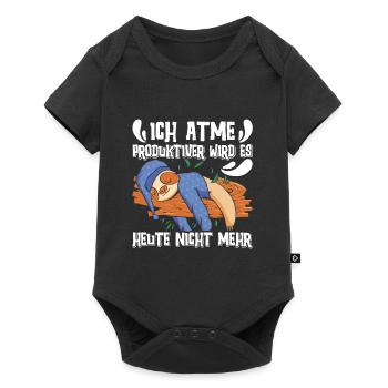 Fauler Kollege Ich Atme Produktiver wird es Nicht - Baby Premium Kurzarmbody - Schwarz - Vorne