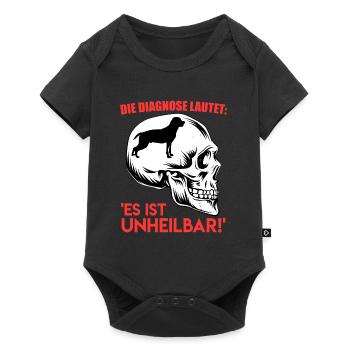Rottweiler DIAGNOSE LAUTET ES IST UNHEILBAR Lustig - Baby Premium Kurzarmbody - Schwarz - Vorne