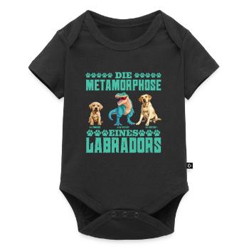 Labrador Besitzer DIE METHAMORPHOSE EINES LABRADOR - Baby Premium Kurzarmbody - Schwarz - Vorne