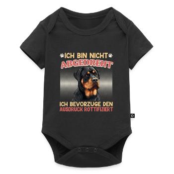 Rottie BIN NICHT ABGEDREHT BEVORZUG ROTTIFIZIERT - Baby Premium Kurzarmbody - Schwarz - Vorne