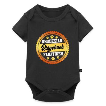 RHODESIAN RIDGEBACK FANATIKER Hundebesitzer - Baby Premium Kurzarmbody - Schwarz - Vorne