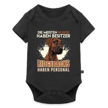 Ridgeback DIE MEISTEN HUNDE HABEN BESITZER - Baby Premium Kurzarmbody - Schwarz - Vorne