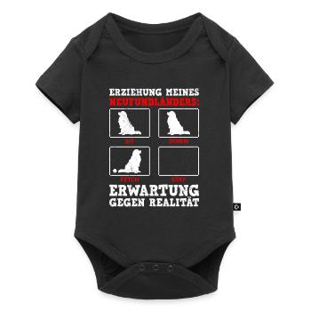 Hundetraining ERZIEHUNG MEINES NEUFUNDLÄNDERS - Baby Premium Kurzarmbody - Schwarz - Vorne