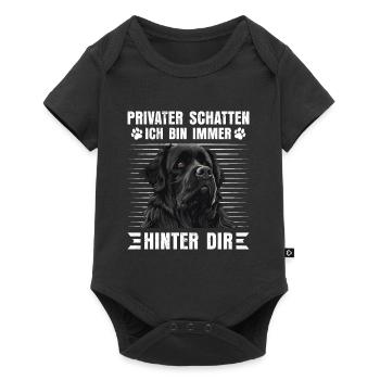 Newfie PRIVATER SCHATTEN BIN IMMER HINTER DIR - Baby Premium Kurzarmbody - Schwarz - Vorne