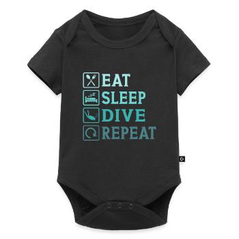 eat sleep dive repeat - Baby Premium short-sleeve bodysuit - black - Front