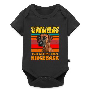 Rhodesian Ridgeback SCHEISS AUF DEN PRINZEN Lustig - Baby Premium Kurzarmbody - Schwarz - Vorne