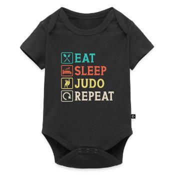 Eat Sleep Judo Repeat - Baby Premium short-sleeve bodysuit - black - Front
