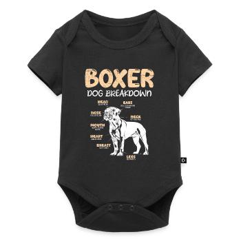 BOXER DOG BREAKDOWN German Boxer Funny - Baby Premium short-sleeve bodysuit - black - Front