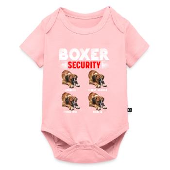 BOXER SECURITY Drôle de Chien Propriétaire Allemand - Body à manches courtes Premium Bébé - rose - Devant