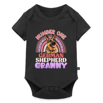 German Shepherd NUMBER ONE SHEPHERD GRANNY - Baby Premium short-sleeve bodysuit - black - Front