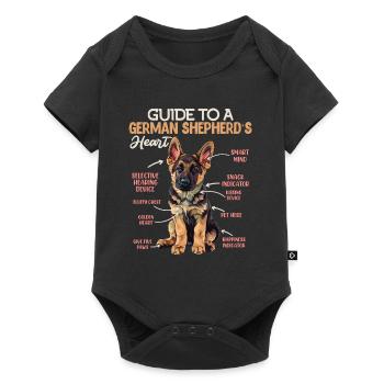 German Shepherd GUIDE TO A GERMAN SHEPHERDS HEART - Baby Premium short-sleeve bodysuit - black - Front