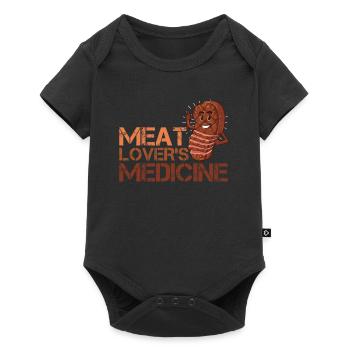 Fleisch Fan MEAT LOVER'S MEDICINE Anti Vegan - Baby Premium short-sleeve bodysuit - black - Front