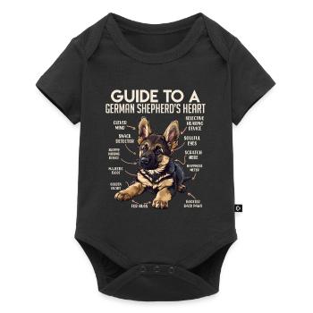 German Shepherd GUIDE TO A GERMAN SHEPHERDS HEART - Baby Premium short-sleeve bodysuit - black - Front