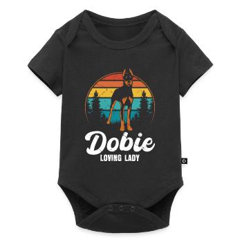 DOBIE LOVING LADY Cool Doberman Owner Women - Baby Premium short-sleeve bodysuit - black - Front