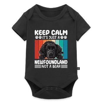 Newfie RESTEZ AU FRAIS TERRE-NEUVE SANS GRIZZLY - Body à manches courtes Premium Bébé - noir - Devant