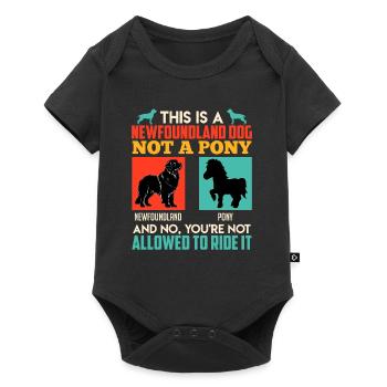 Terre-Neuve NO PONY Drôle Terre-Neuve - Body à manches courtes Premium Bébé - noir - Devant