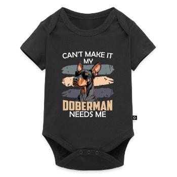 Doberman owner CAN'T MAKE IT MY DOBERMAN - Baby Premium short-sleeve bodysuit - black - Front