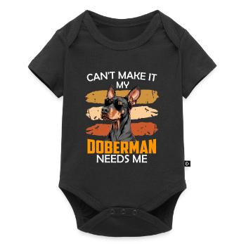 Doberman owner CAN'T MAKE IT MY DOBERMAN - Baby Premium short-sleeve bodysuit - black - Front