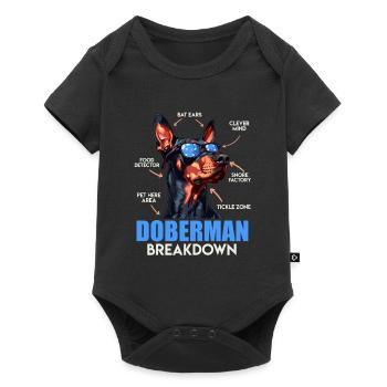 DOBERMAN BREAKDOWN Doberman Owner Funny - Baby Premium short-sleeve bodysuit - black - Front