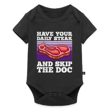 Fleisch Fan Have Your Daily Meat Skip Doc - Baby Premium short-sleeve bodysuit - black - Front