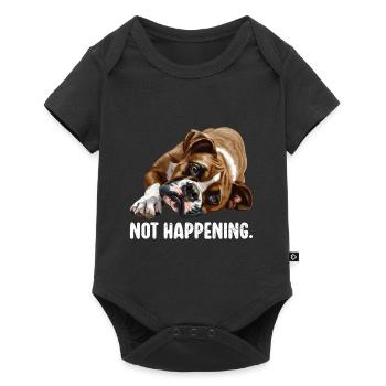 Boxer allemand HORS DE LA QUESTION Drôle - Body à manches courtes Premium Bébé - noir - Devant