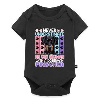 Granny NEVER UNDERESTIMATE AN OLD WOMAN WITH - Baby Premium short-sleeve bodysuit - black - Front